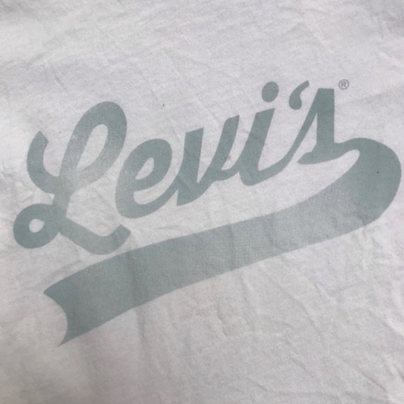 LEVI’S White & Blue Short Sleeve Round Neck Tee - Picture 5 of 7